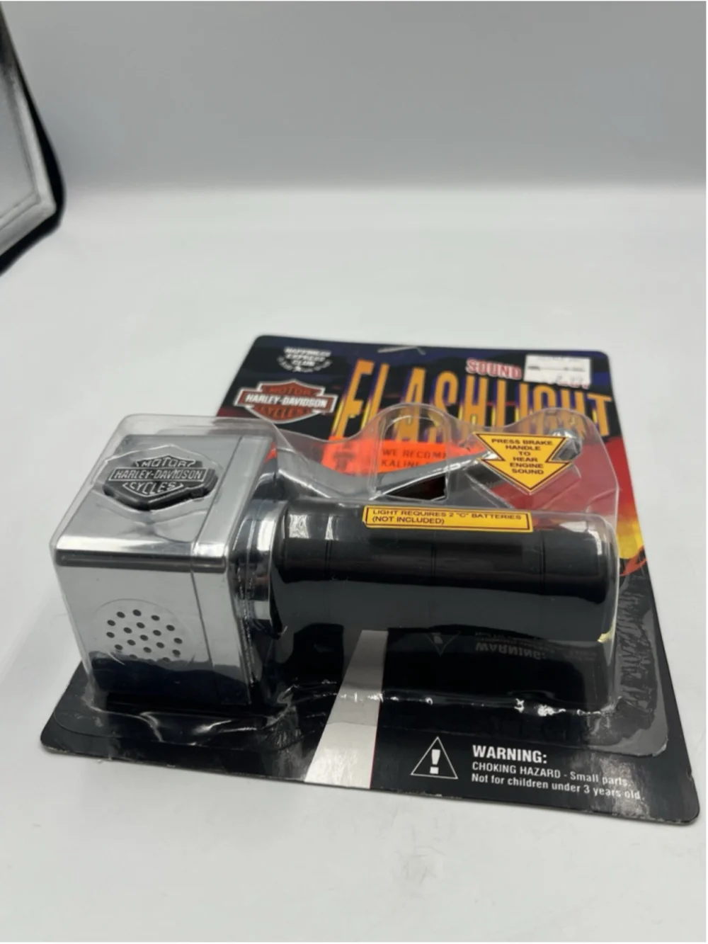 Harley-Davidson Sound Effect Flashlight 1995 Licensed New Carded Motorcycle Toy